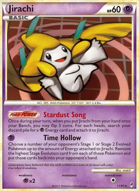 Carte Pokémon Jirachi 011/095, extension L'appel des Légendes