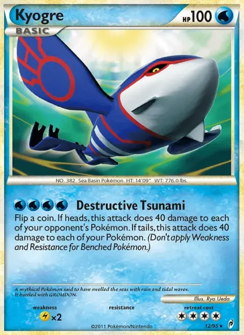 Carte Pokémon Kyogre 012/095, extension L'appel des Légendes