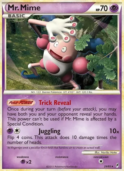 Carte Pokémon M. Mime 029/095, extension L'appel des Légendes