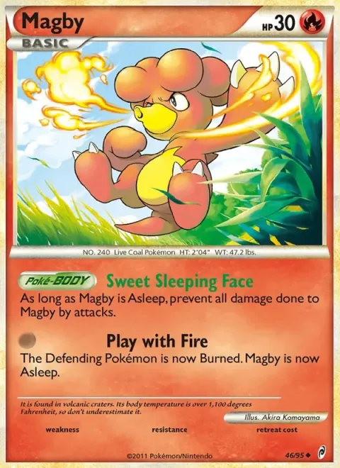 Carte Pokémon Magby 046/095, extension L'appel des Légendes