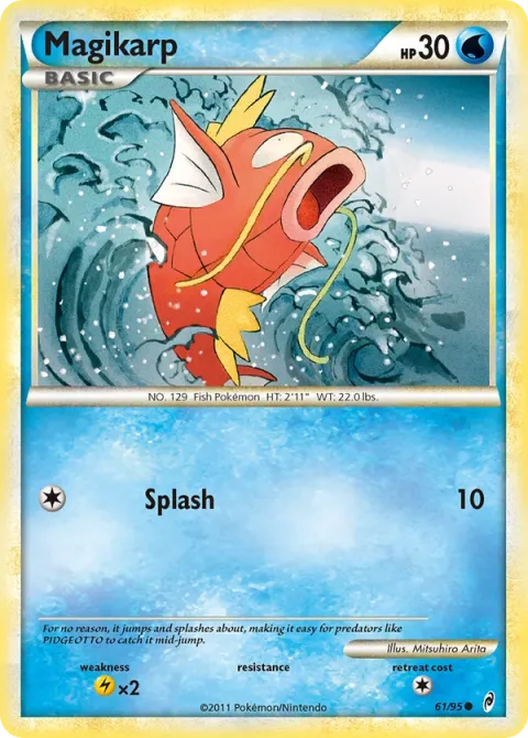 Carte Pokémon Magicarpe 061/095, extension L'appel des Légendes