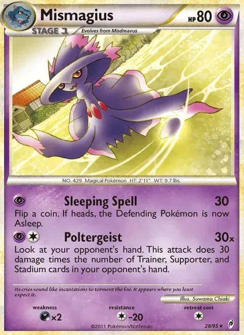 Carte Pokémon Magirêve 028/095, extension L'appel des Légendes