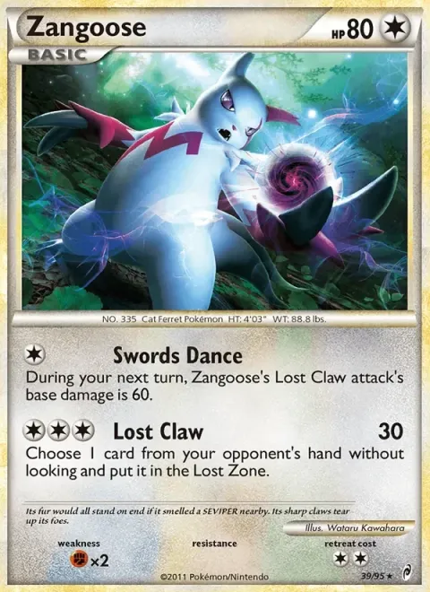 Carte Pokémon Mangriff 039/095, extension L'appel des Légendes