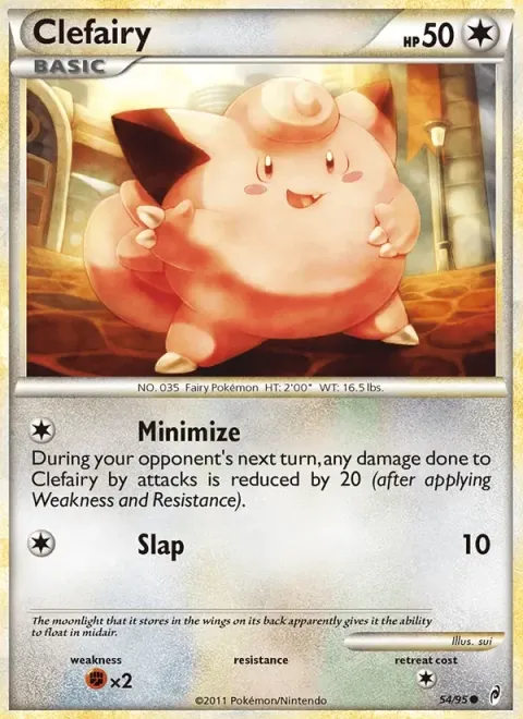 Carte Pokémon Mélofée 054/095, extension L'appel des Légendes