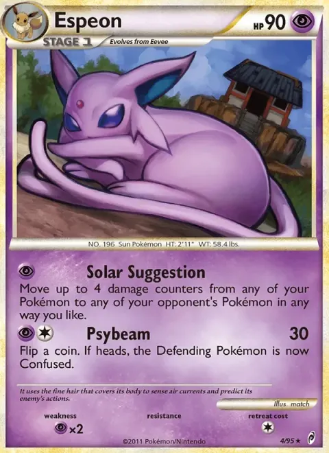 Carte Pokémon Mentali 004/095, extension L'appel des Légendes