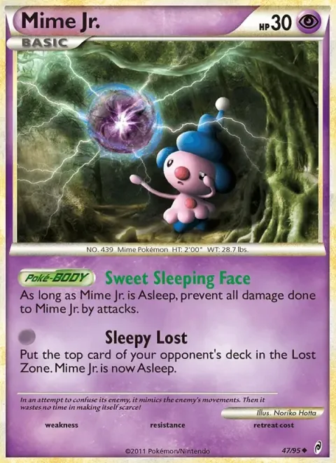 Carte Pokémon Mime Jr. 047/095, extension L'appel des Légendes