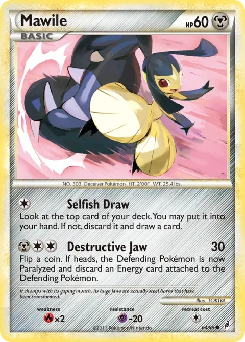Carte Pokémon Mysdibule 064/095, extension L'appel des Légendes