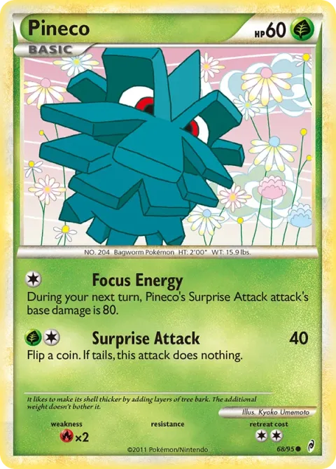 Carte Pokémon Pomdepik 068/095, extension L'appel des Légendes