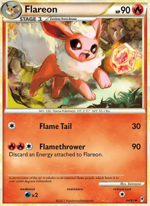 Carte Pokémon Pyroli 044/095, extension L'appel des Légendes