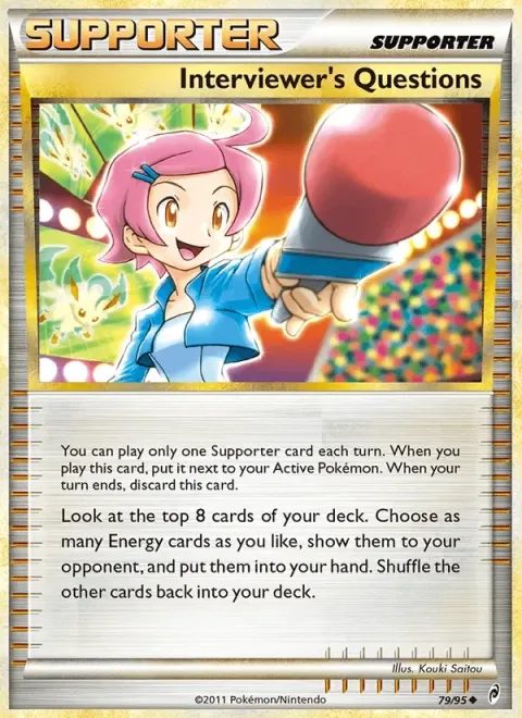 Carte Pokémon Questionnaire d’interview 079/095, extension L'appel des Légendes