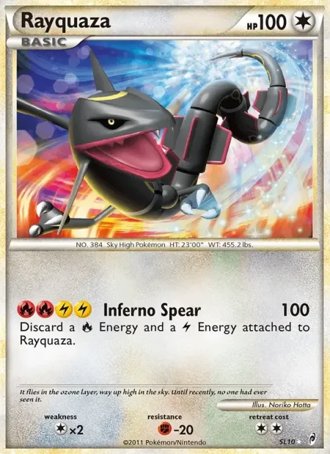 Carte Pokémon Rayquaza SL10/SL11, extension L'appel des Légendes