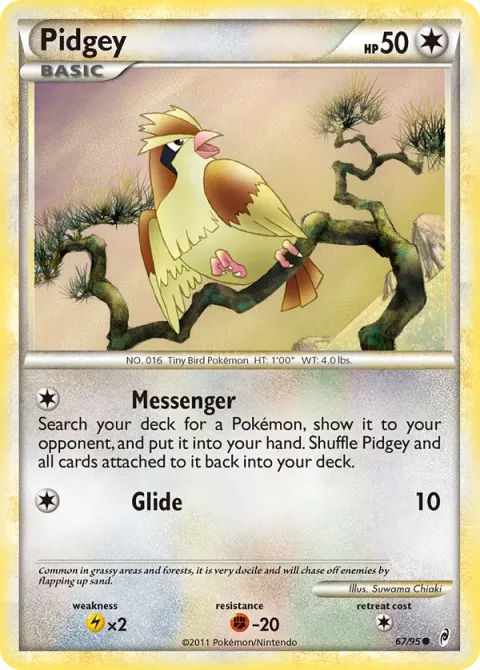 Carte Pokémon Roucool 067/095, extension L'appel des Légendes