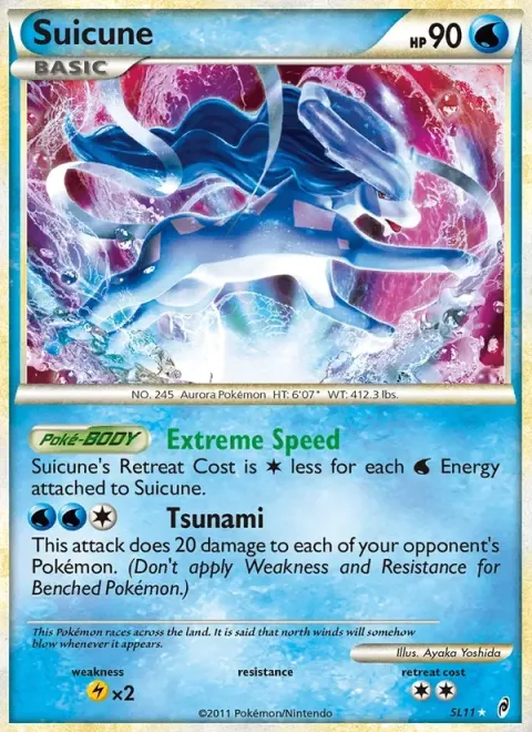 Carte Pokémon Suicune SL11/SL11, extension L'appel des Légendes