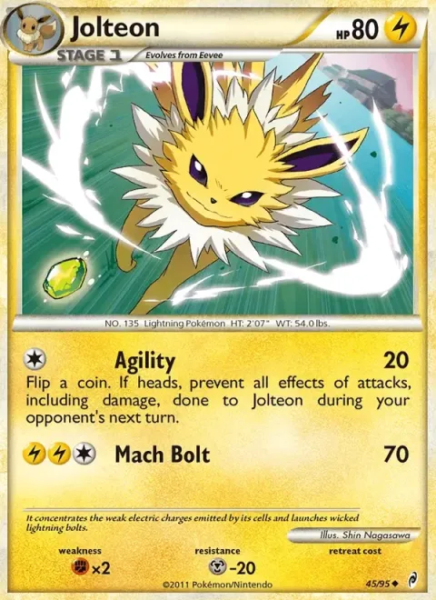 Carte Pokémon Voltali 045/095, extension L'appel des Légendes