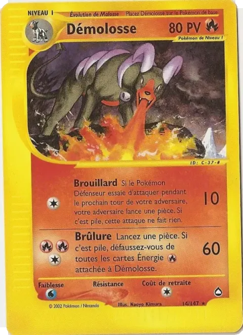 Carte Pokémon Démolosse 014/147, extension Aquapolis