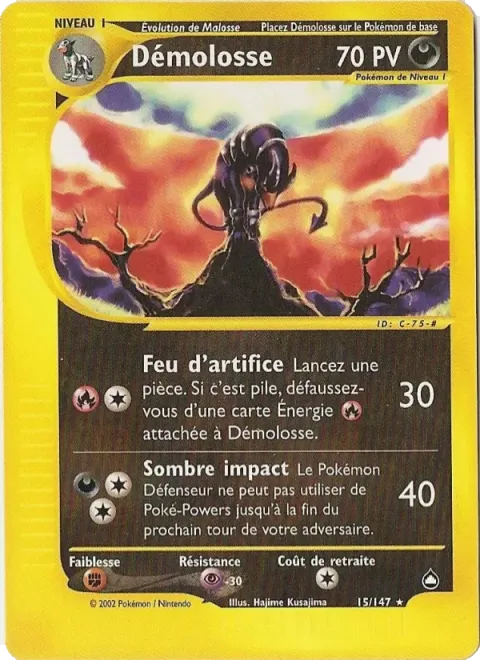 Carte Pokémon Démolosse 015/147, extension Aquapolis
