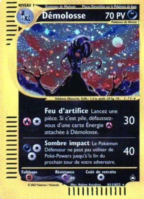 Carte Pokémon Démolosse H11/H32, extension Aquapolis