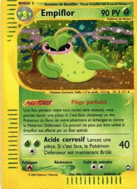 Carte Pokémon Empiflor H30/H32, extension Aquapolis