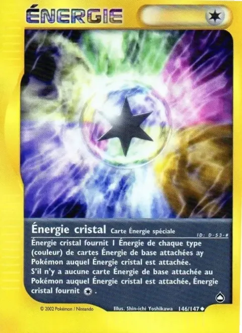 Carte Pokémon Énergie cristal 146/147, extension Aquapolis