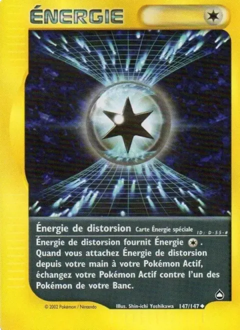 Carte Pokémon Énergie de distorsion 147/147, extension Aquapolis