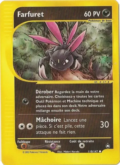 Carte Pokémon Farfuret 110/147, extension Aquapolis