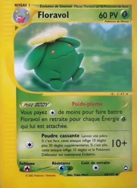 Carte Pokémon Floravol 060/147, extension Aquapolis