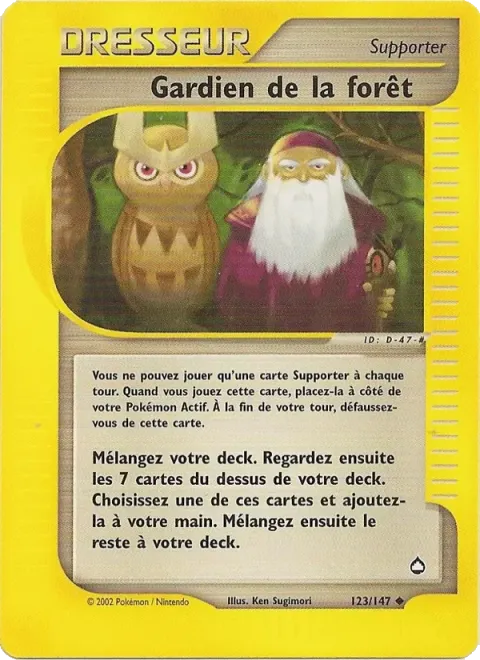 Carte Pokémon Gardien de la forêt 123/147, extension Aquapolis