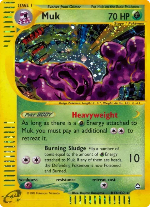 Carte Pokémon Grotadmorv H17/H32, extension Aquapolis