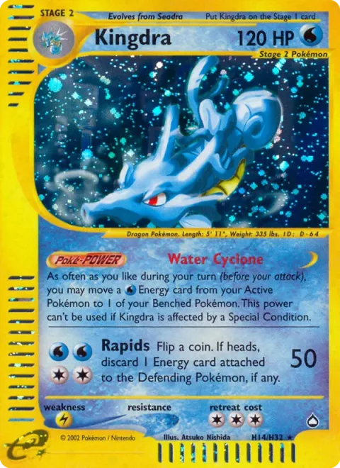 Carte Pokémon Hyporoi H14/H32, extension Aquapolis