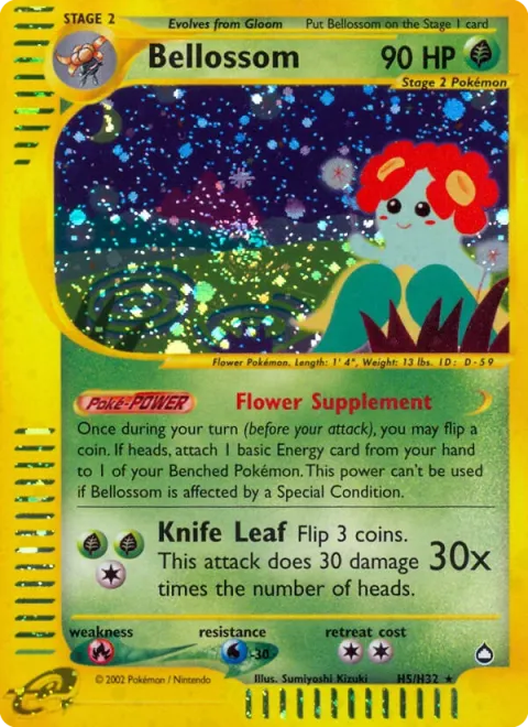 Carte Pokémon Joliflor H05/H32, extension Aquapolis