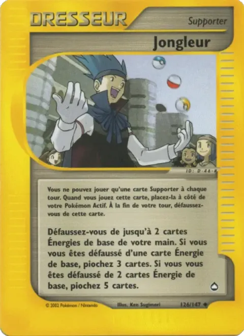 Carte Pokémon Jongleur 126/147, extension Aquapolis