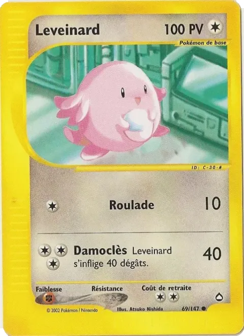 Carte Pokémon Leveinard 069/147, extension Aquapolis