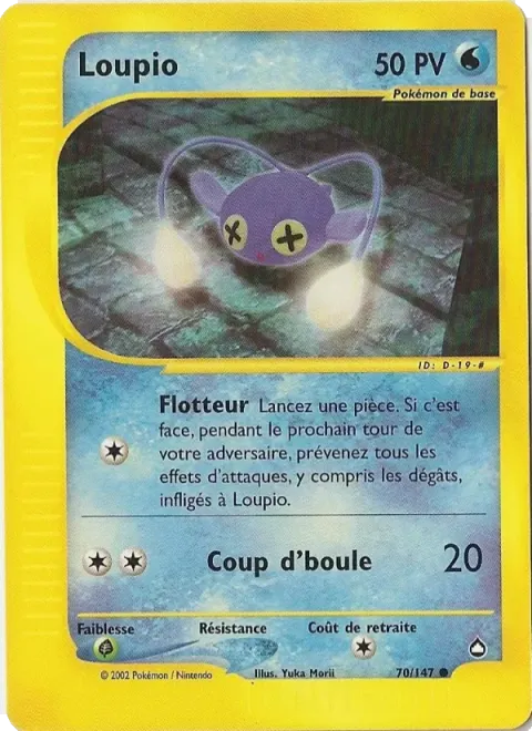 Carte Pokémon Loupio 070/147, extension Aquapolis