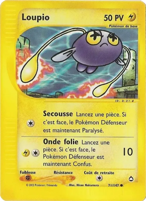 Carte Pokémon Loupio 071/147, extension Aquapolis