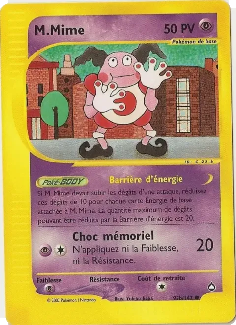 Carte Pokémon M.Mime 95B/147, extension Aquapolis