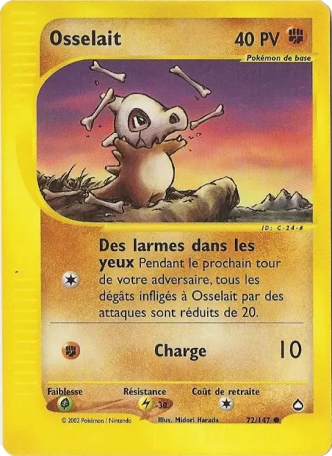Carte Pokémon Osselait 072/147, extension Aquapolis