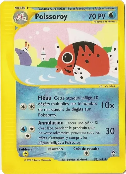 Carte Pokémon Poissoroy 059/147, extension Aquapolis