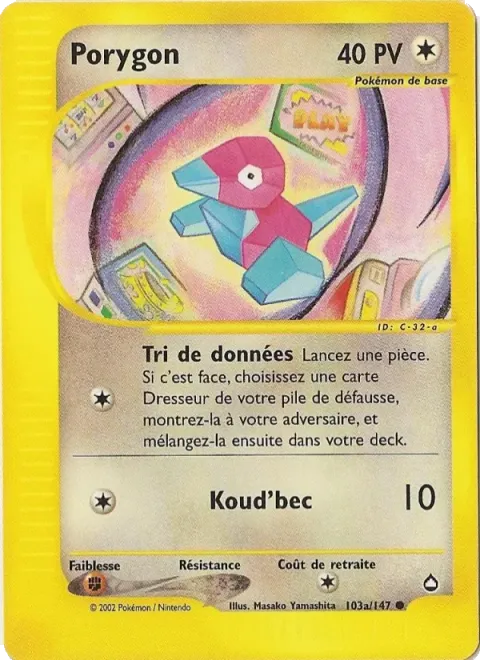 Carte Pokémon Porygon 103A/147, extension Aquapolis