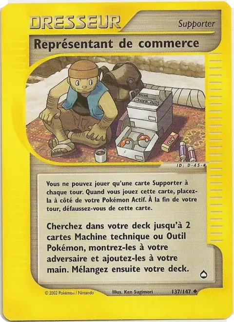 Carte Pokémon Représentant de commerce 137/147, extension Aquapolis