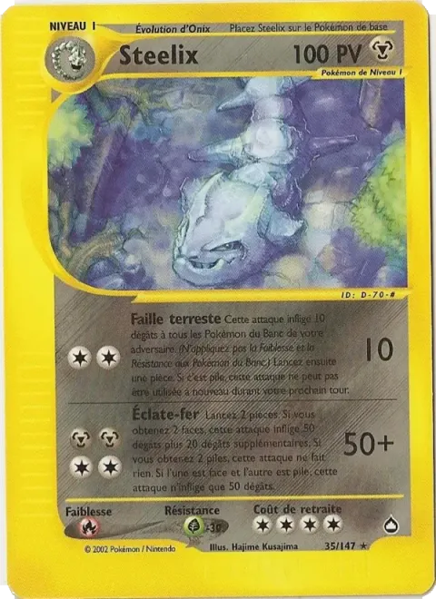 Carte Pokémon Steelix 035/147, extension Aquapolis