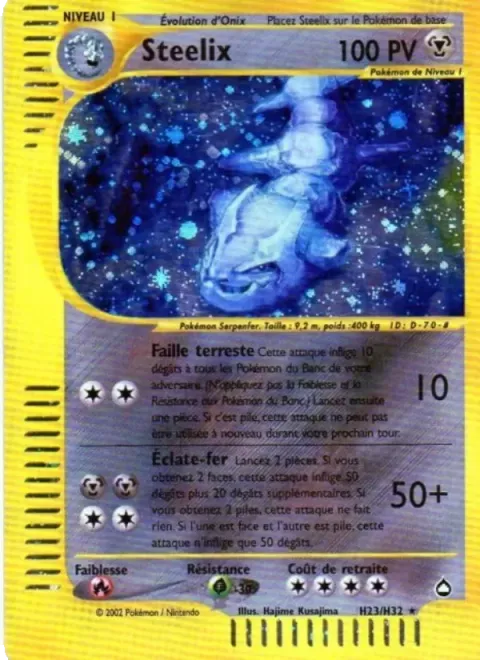 Carte Pokémon Steelix H23/H32, extension Aquapolis