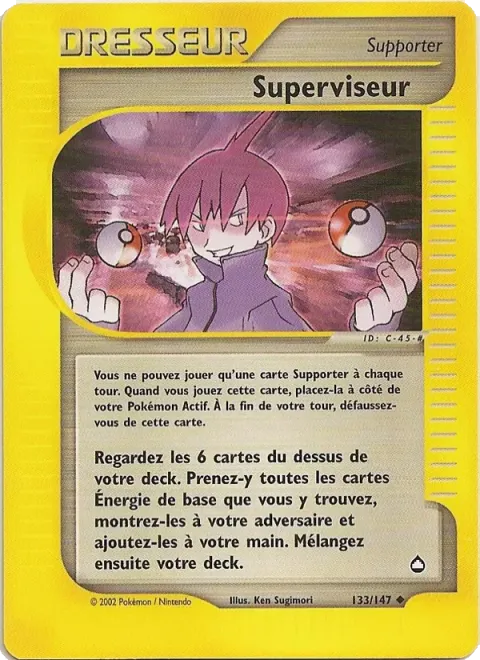 Carte Pokémon Superviseur 133/147, extension Aquapolis