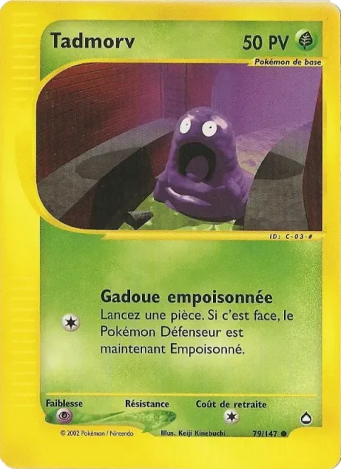 Carte Pokémon Tadmorv 079/147, extension Aquapolis