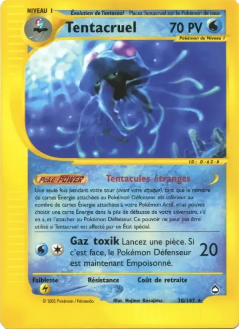 Carte Pokémon Tentacruel 038/147, extension Aquapolis