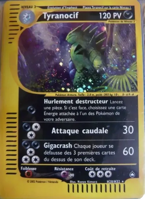 Carte Pokémon Tyranocif H28/H32, extension Aquapolis