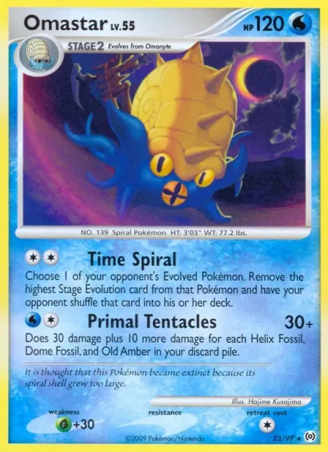Carte Pokémon Amonistar 023/099, extension Arceus (sortie anglaise)