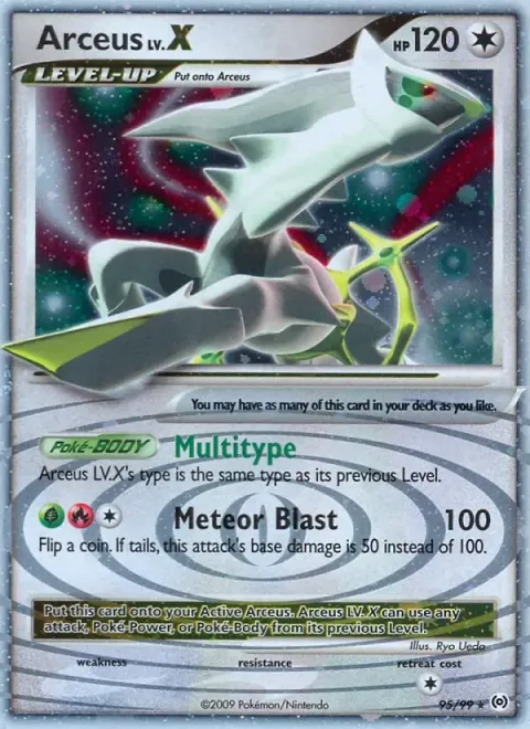 Carte Pokémon Arceus LV.X 095/099, extension Arceus (sortie anglaise)