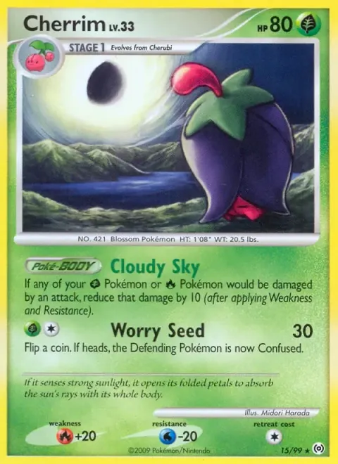 Carte Pokémon Ceriflor 015/099, extension Arceus (sortie anglaise)