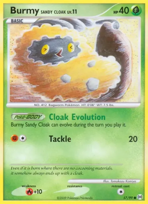 Carte Pokémon Cheniti Cape Sable 057/099, extension Arceus (sortie anglaise)