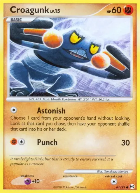 Carte Pokémon Cradopaud 061/099, extension Arceus (sortie anglaise)